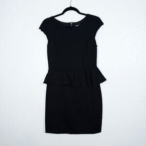 Express Black Peplum Lace Back Pencil‎ Dress Size 8